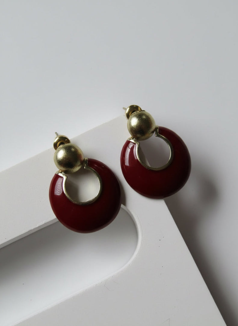 Crimson Ringlet Earrings