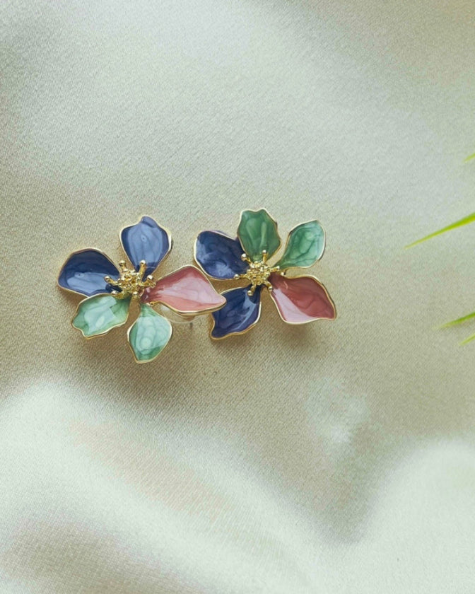Flora Viola Statement Earring
