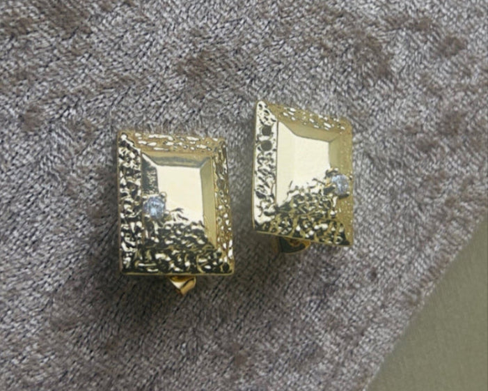Queen Square Statement Earring