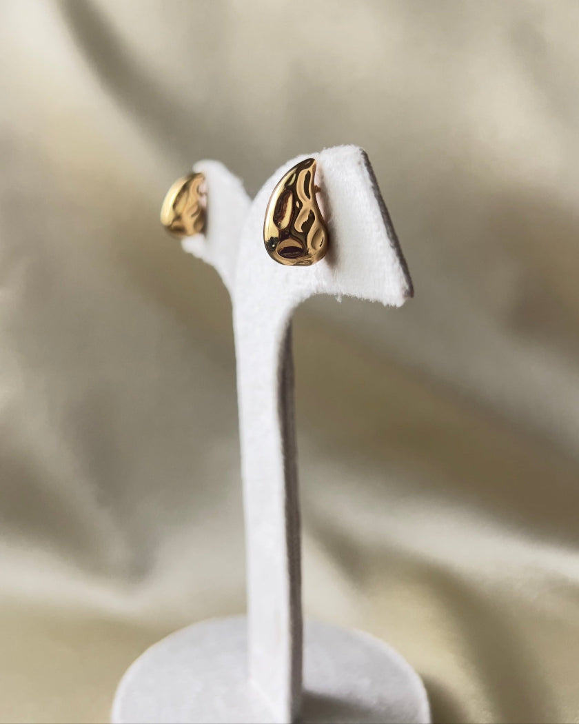 Mini Molten Teardrop Earring