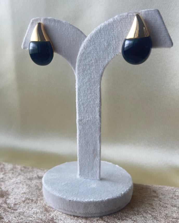 Black Tear Drop Earring