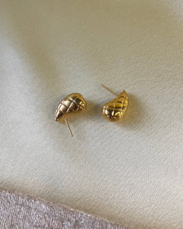 Mini Check Teardrop Earring