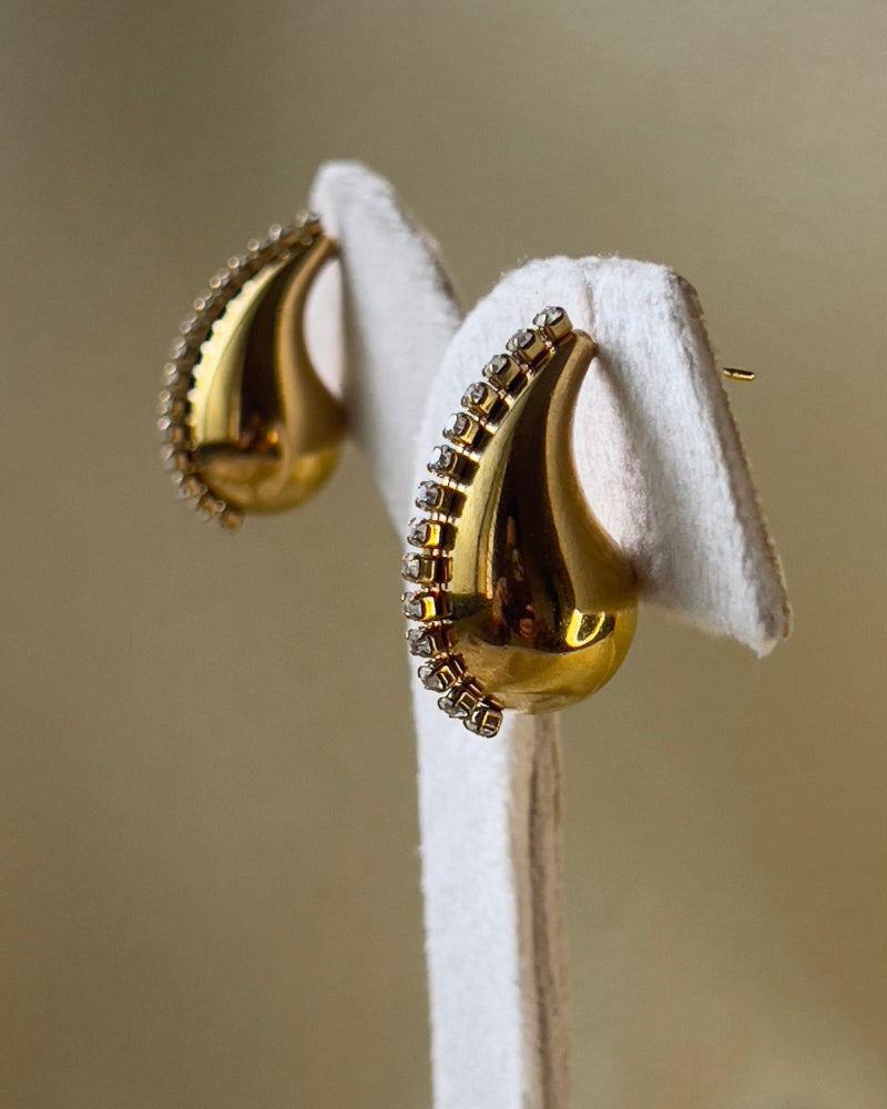 Zirca Trace Teardrop Earring