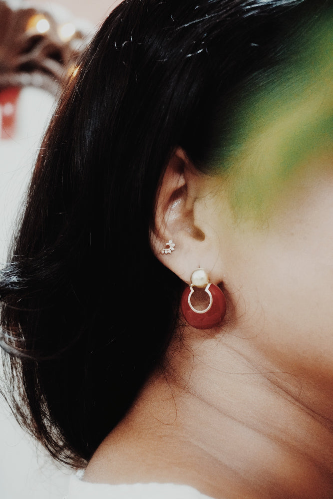 Crimson Ringlet Earrings