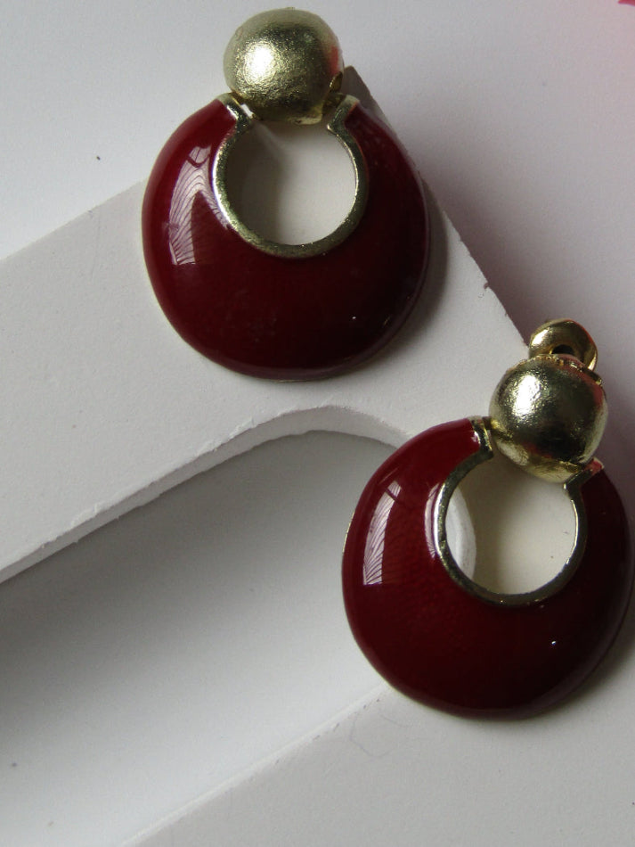 Crimson Ringlet Earrings