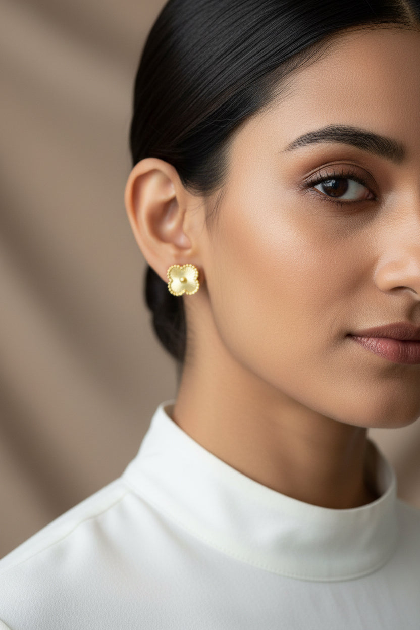 Gold Clover Earring