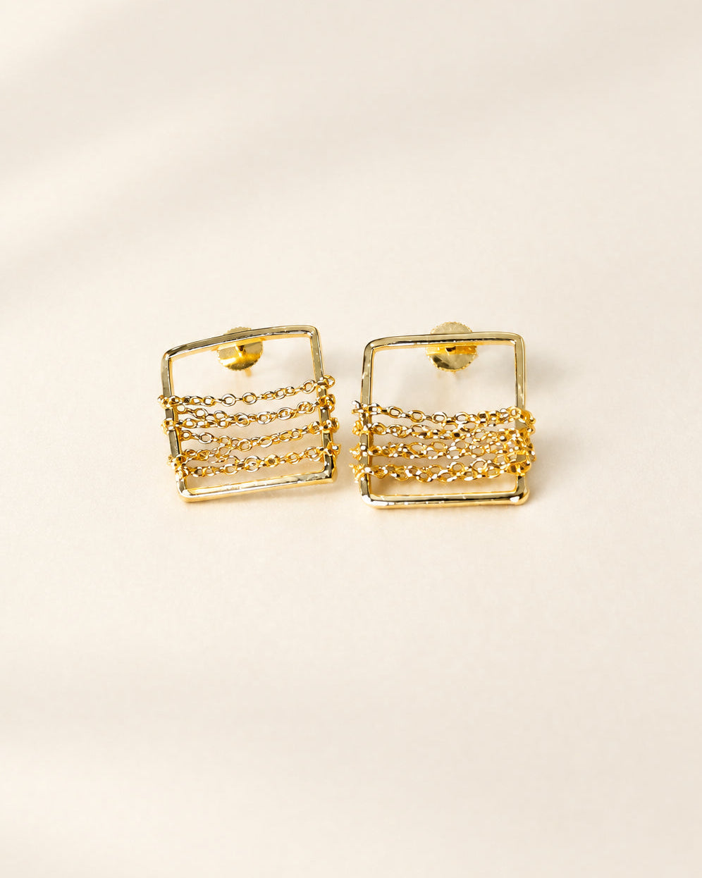 Square Chain Stud