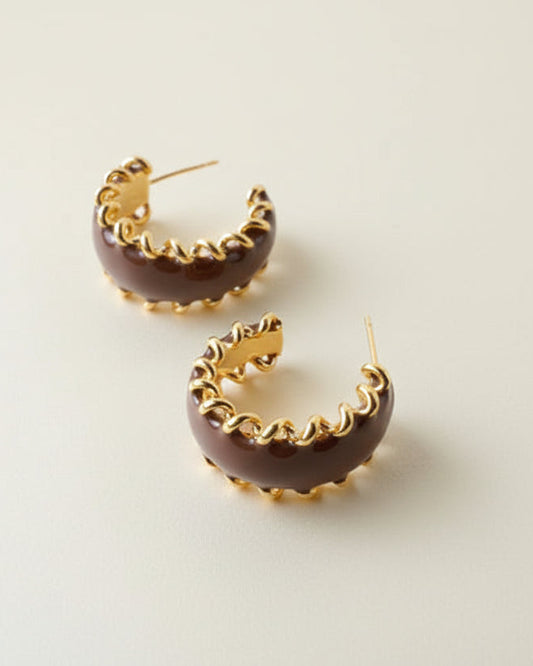 Cocoa Brown Hoops