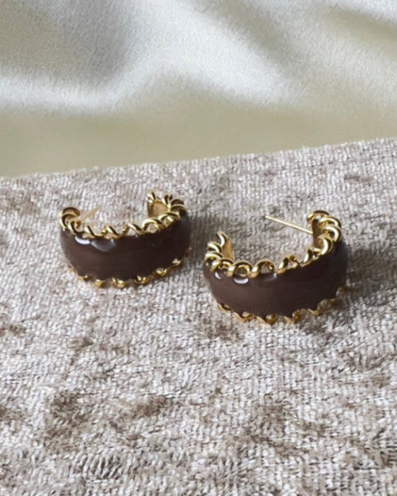 Cocoa Brown Hoops