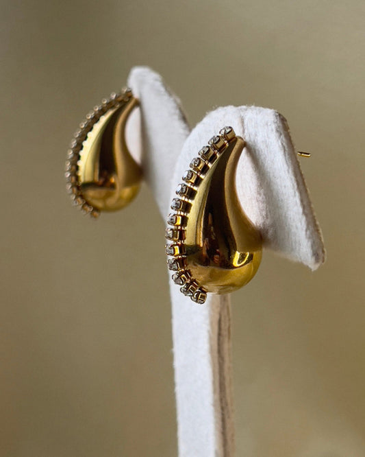 Zirca Trace Teardrop  Earring